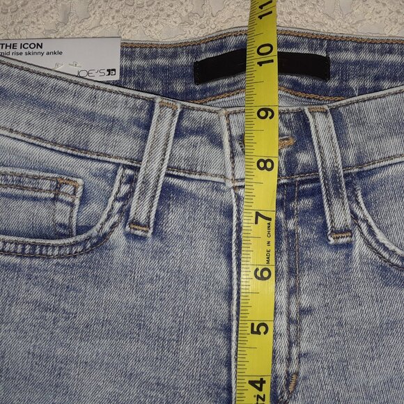 Joe's Jeans The Icon Mid Rise Skinny Ankle Raw Hem Light Blue-Defect - Picture 4 of 6